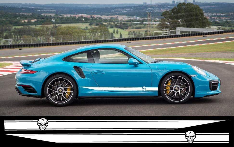 Skull rally decals for Porshe universal Stikers