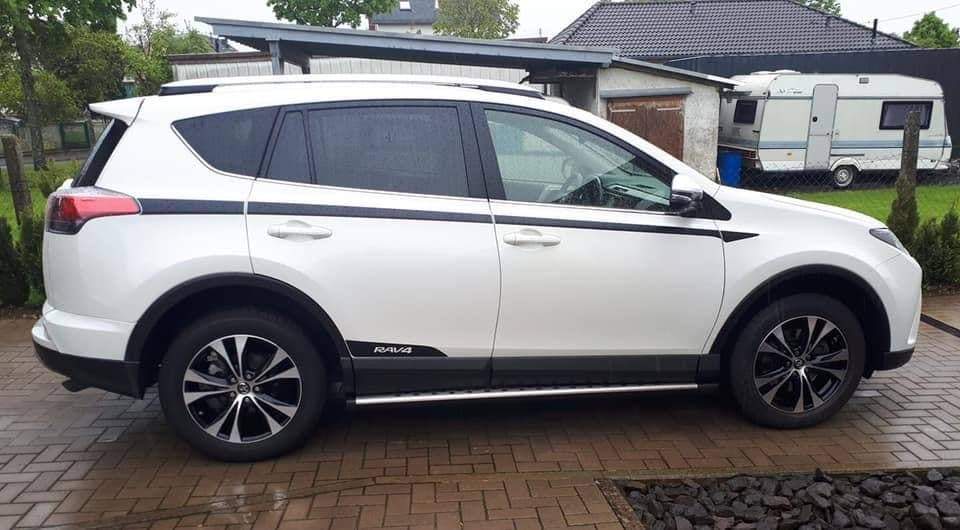 Vinyl Graphics Special Design 4x Decals Stickers Vinyl Side Racing Stripes Compatible with Toyota Rav4