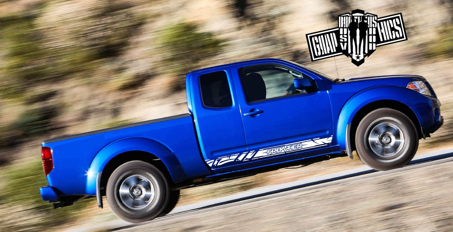 Sport Graphics Racing Sticker Car Vinyl Stripes For Nissan Frontier 2005-2020 - Brothers-Graphics