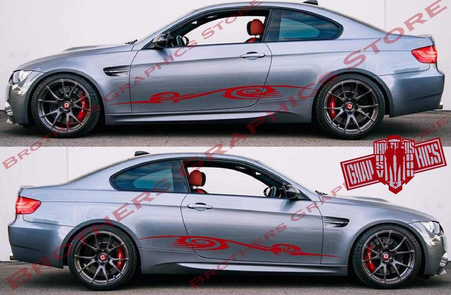 Sport Racing Line Sticker Car Side Vinyl Stripe For BMW M3 - Brothers-Graphics
