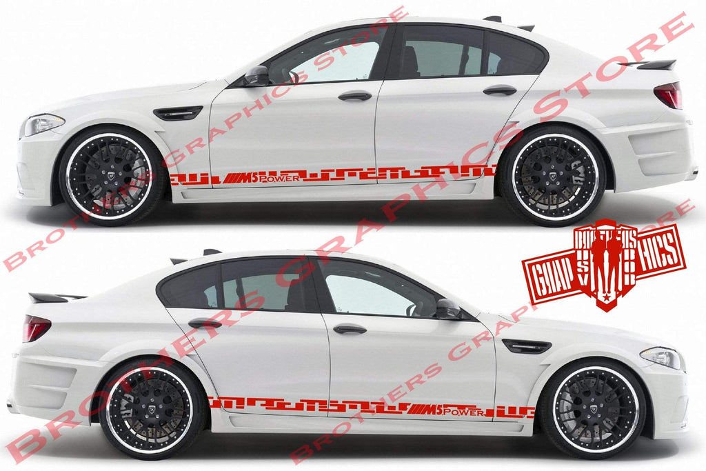 Sport Racing Line Sticker Car Side Vinyl Stripe For BMW M5