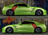 Sport Racing Line Sticker Car Side Vinyl Stripe For Nissan GT-R - Brothers-Graphics