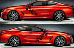 Sport Racing Stripes Vinyl Decal Customized For BMW M8 - Brothers-Graphics
