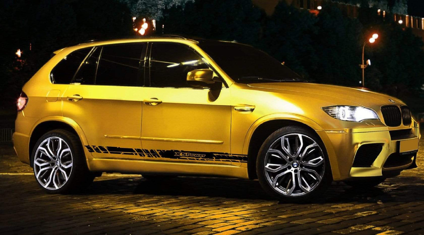Sport Racing Stripes Vinyl Decal Customized For BMW X5 - Brothers-Graphics
