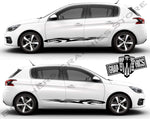 Sport Sticker Decal Side Door Stripes for Peugeot 308 - Brothers-Graphics