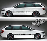 Sport Sticker Decal Side Door Stripes for Skoda Octavia - Brothers-Graphics