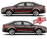 Sport Sticker Decal Side Door Stripes for Skoda Octavia - Brothers-Graphics