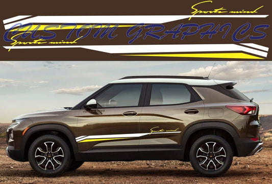 Vinyl Graphics Sports mind Design Decal Vinyl Stickers Compatible with Chevrolet Trailblazer