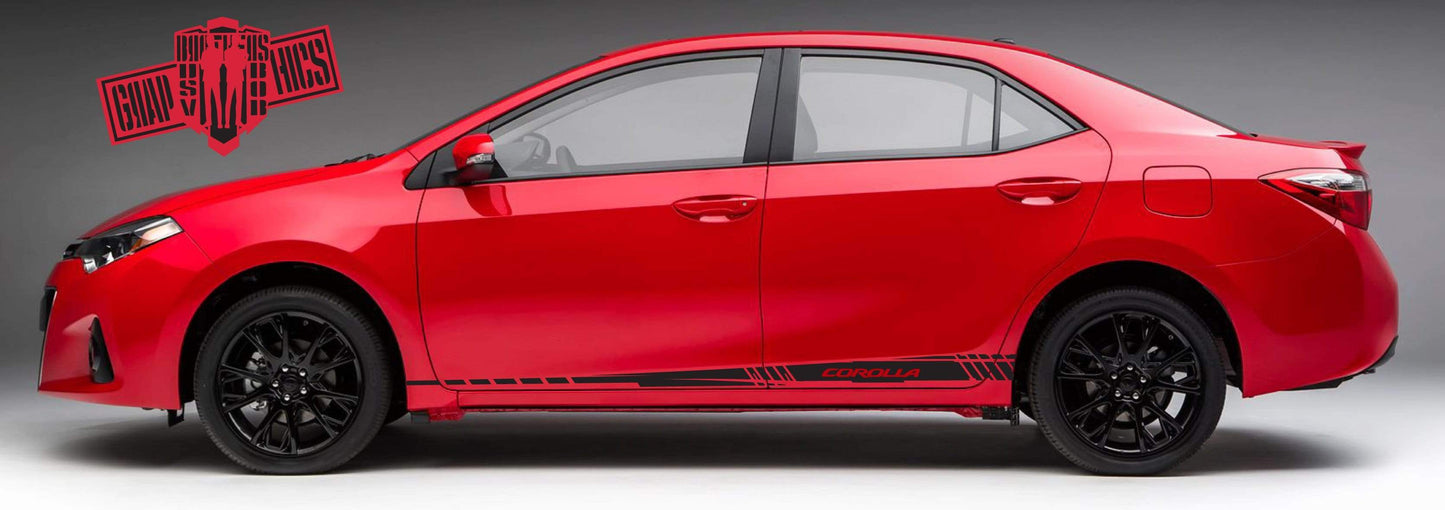 Sticker Car Vinyl Stripes Fit Toyota Corolla 2000-2021 - Brothers-Graphics