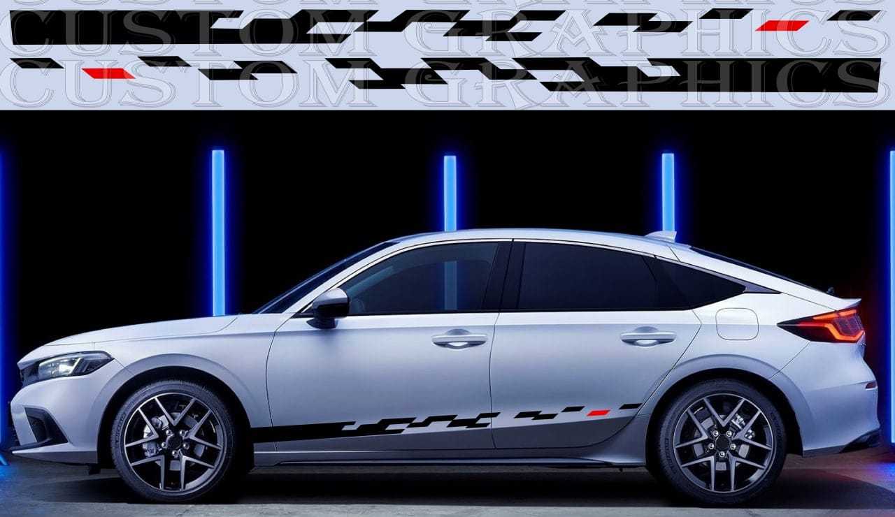 Vinyl Graphics Sticker Compatible with Honda Civic, All Models Figure Man Style