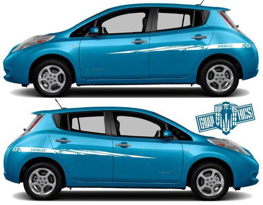 Sticker Decal Kit Graphic Side Door Stripes for Nissan Leaf - Brothers-Graphics