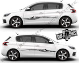 Sticker Decal Side Door Stripes for Peugeot 308 - Brothers-Graphics