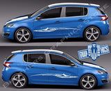Sticker Decal Side Door Stripes for Peugeot 308 - Brothers-Graphics