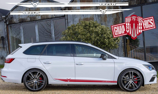 Sticker Decal Stripes Vinyl Side Door Stripes for Seat Leon 2000-2020. - Brothers-Graphics