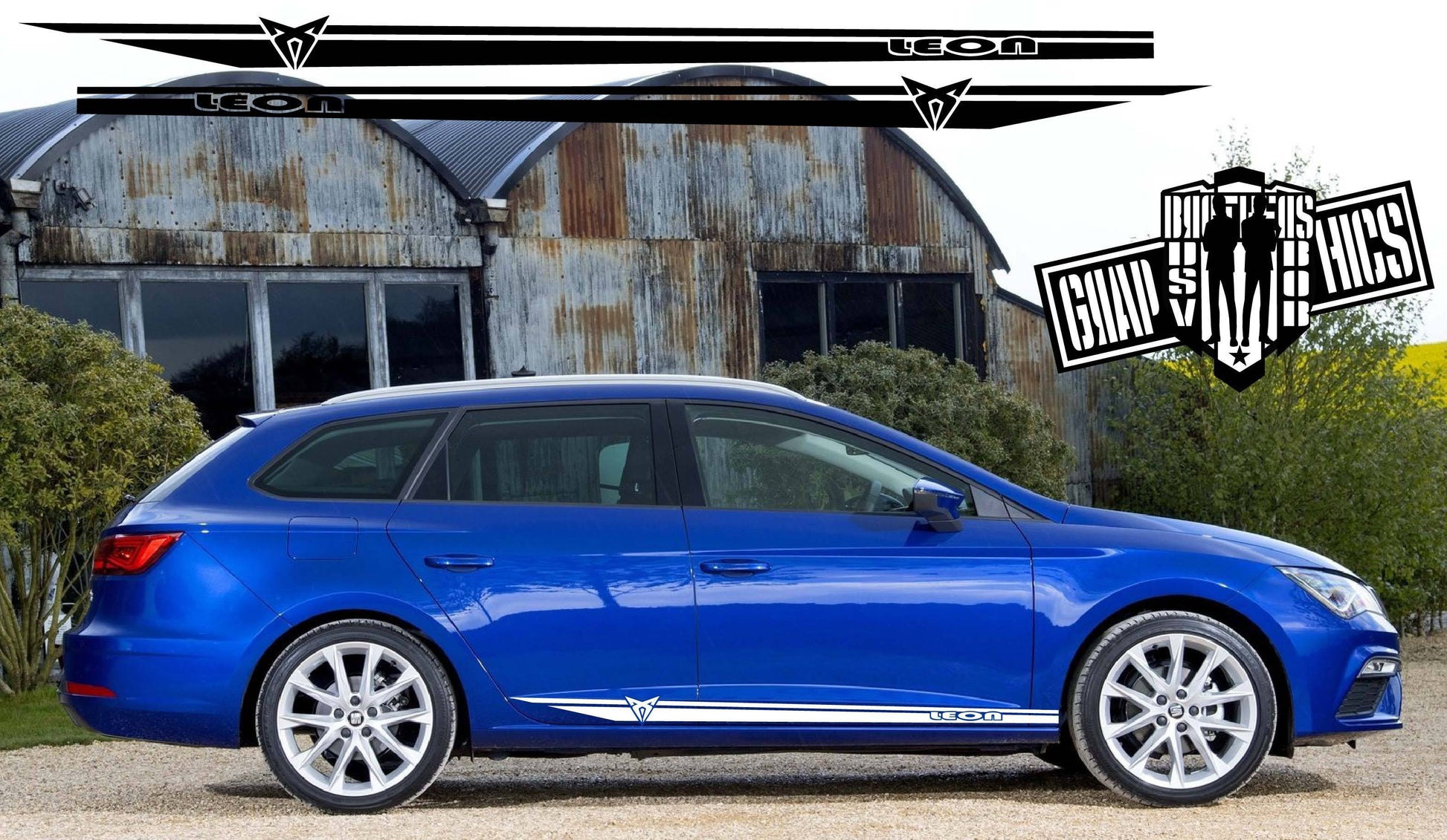 Sticker Decal Stripes Vinyl Side Door Stripes for Seat Leon 2000-2020. - Brothers-Graphics