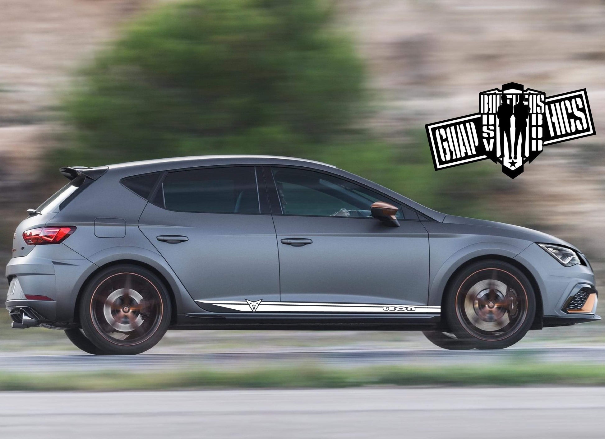 Sticker Decal Stripes Vinyl Side Door Stripes for Seat Leon 2000-2020. - Brothers-Graphics