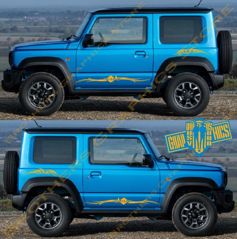 Sticker Decal Stripes Vinyl Side Door Stripes for Suzuki Jimny - Brothers-Graphics
