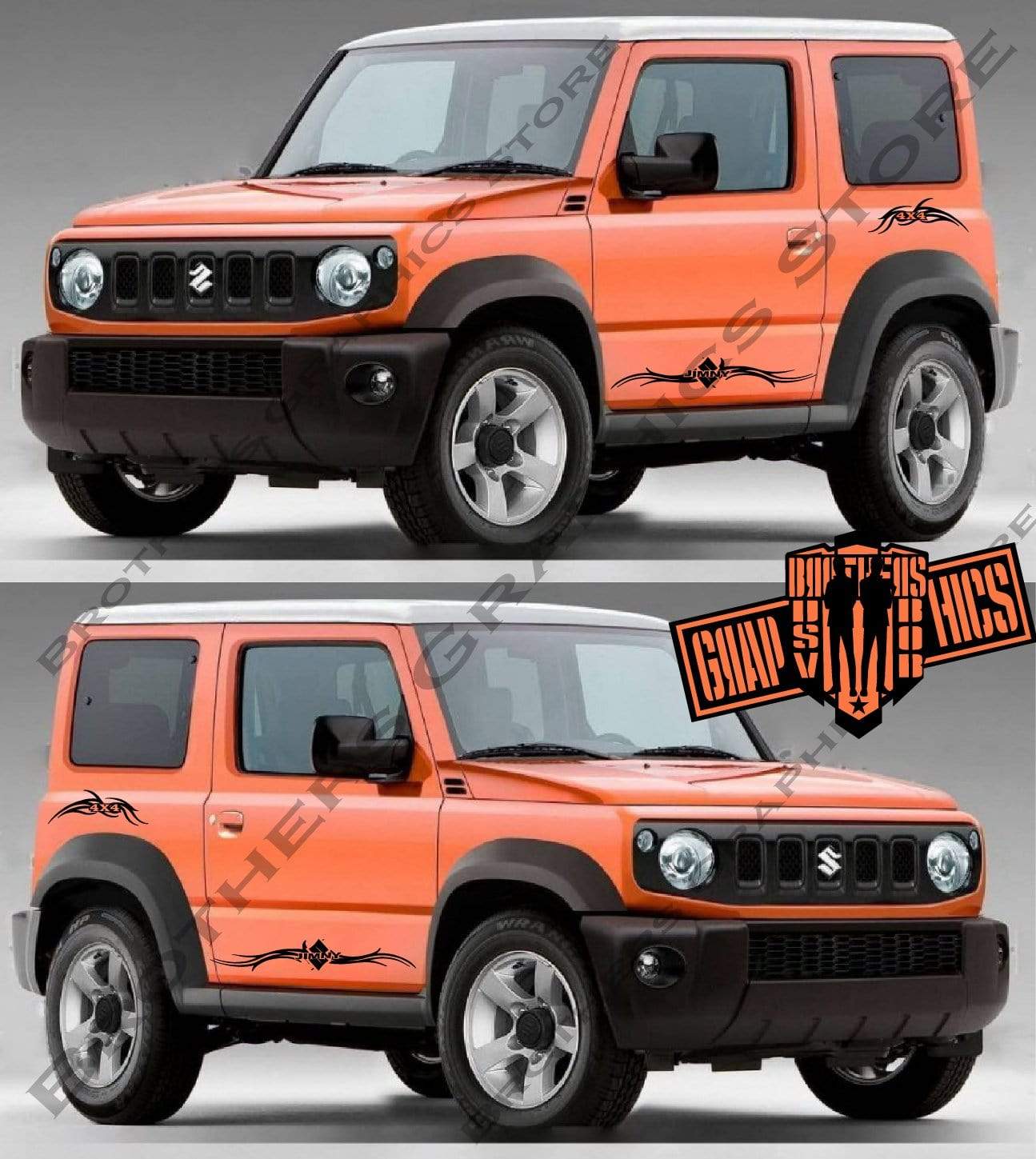 Sticker Decal Stripes Vinyl Side Door Stripes for Suzuki Jimny - Brothers-Graphics