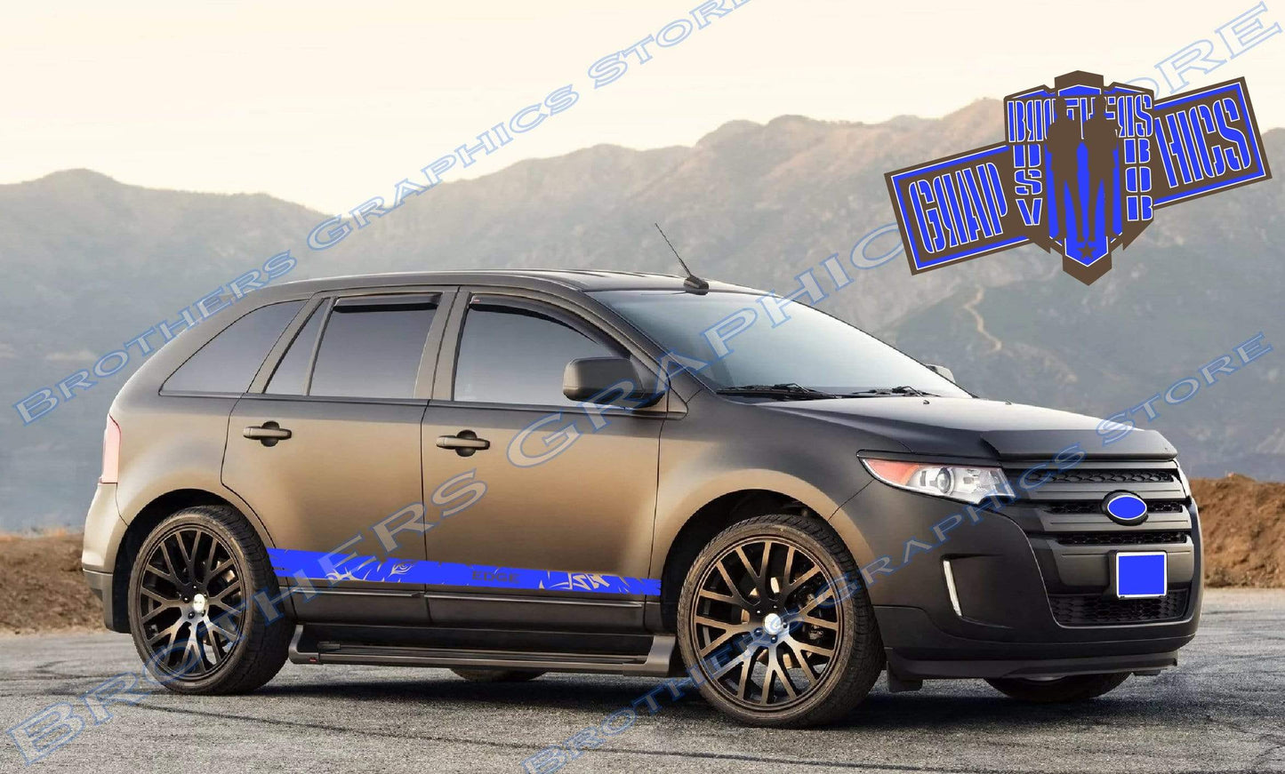 Bandes autocollantes latérales en vinyle pour Ford Edge