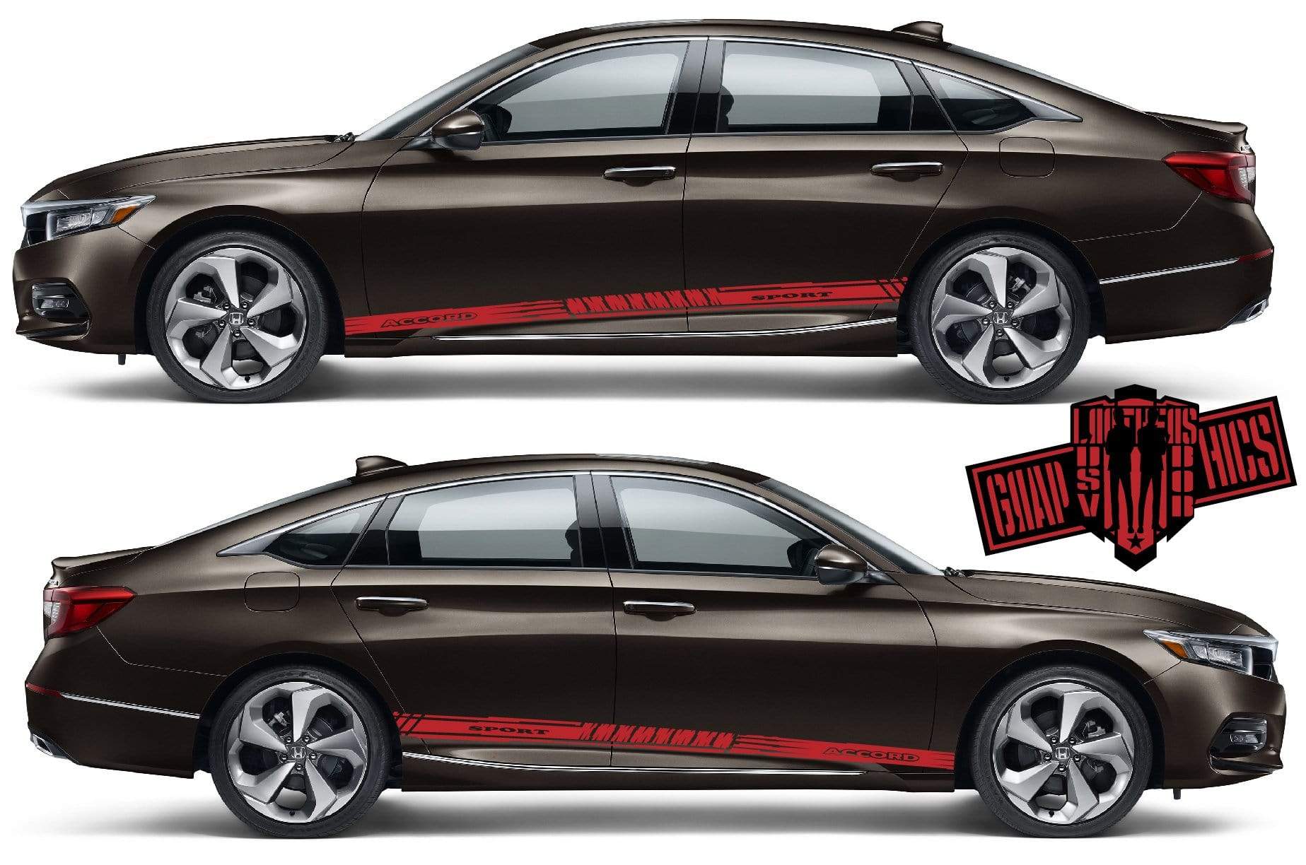 Sticker Vinyl Side Door Racing Stripes for Honda Accord - Brothers-Graphics