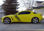 Sticker Vinyl Side Door Racing Stripes for MAZDA RX-8