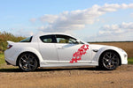 Sticker Vinyl Side Door Racing Stripes for MAZDA RX-8