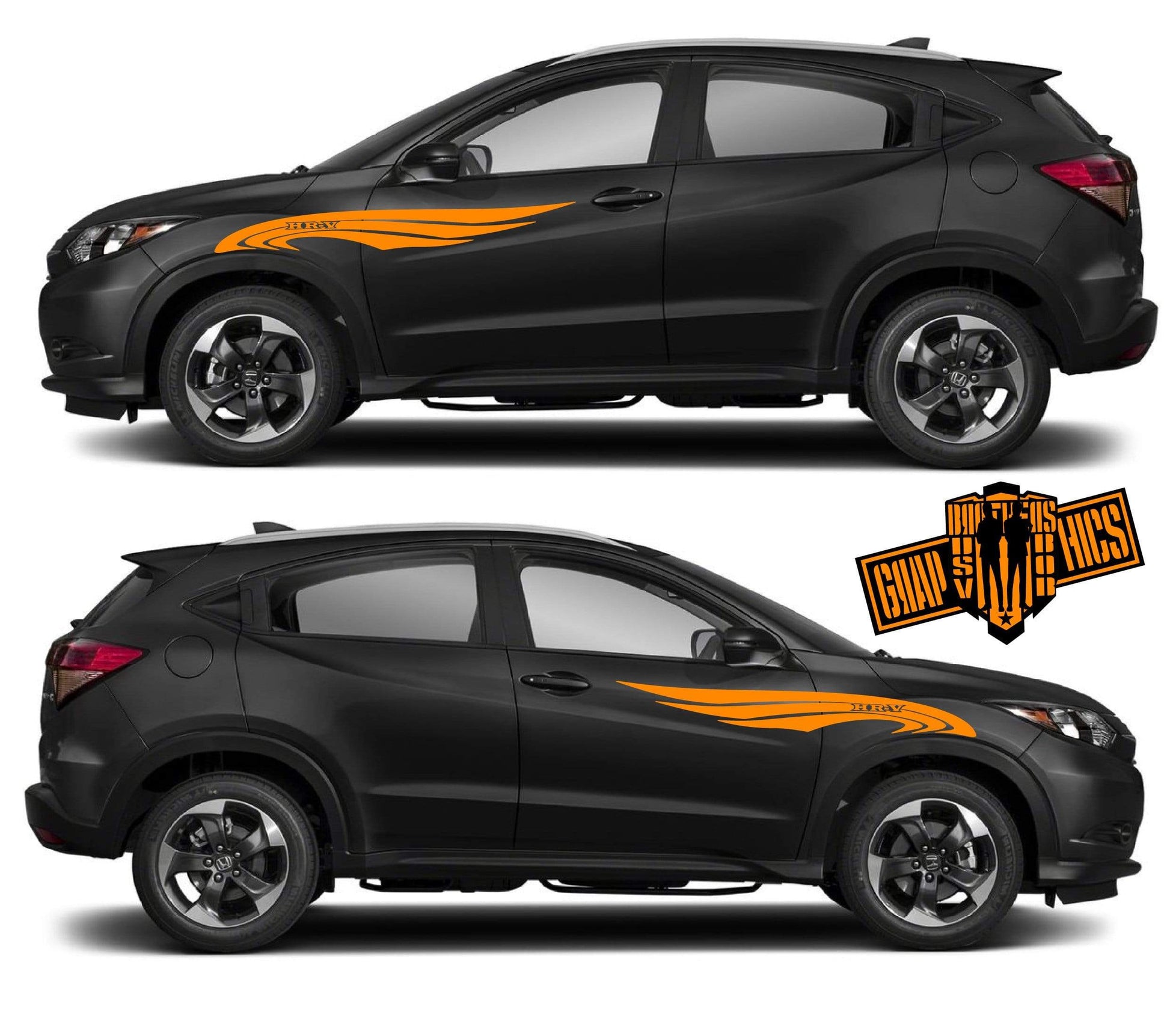 Sticker Vinyl Side Racing Stripes for Honda HR-V - Brothers-Graphics