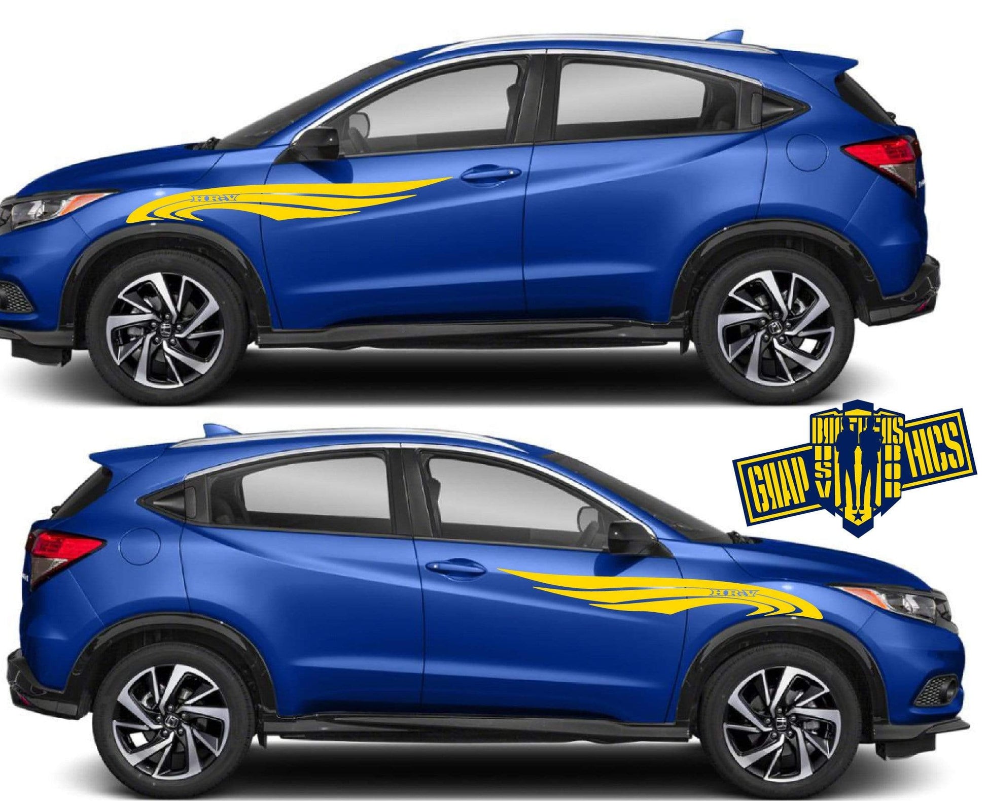 Sticker Vinyl Side Racing Stripes for Honda HR-V - Brothers-Graphics