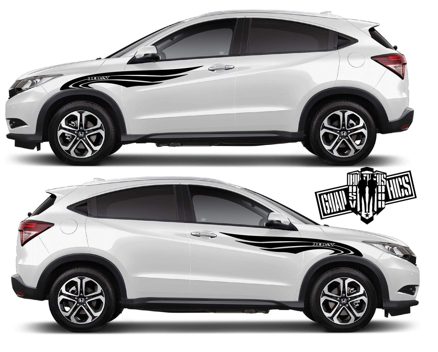 Sticker Vinyl Side Racing Stripes for Honda HR-V - Brothers-Graphics