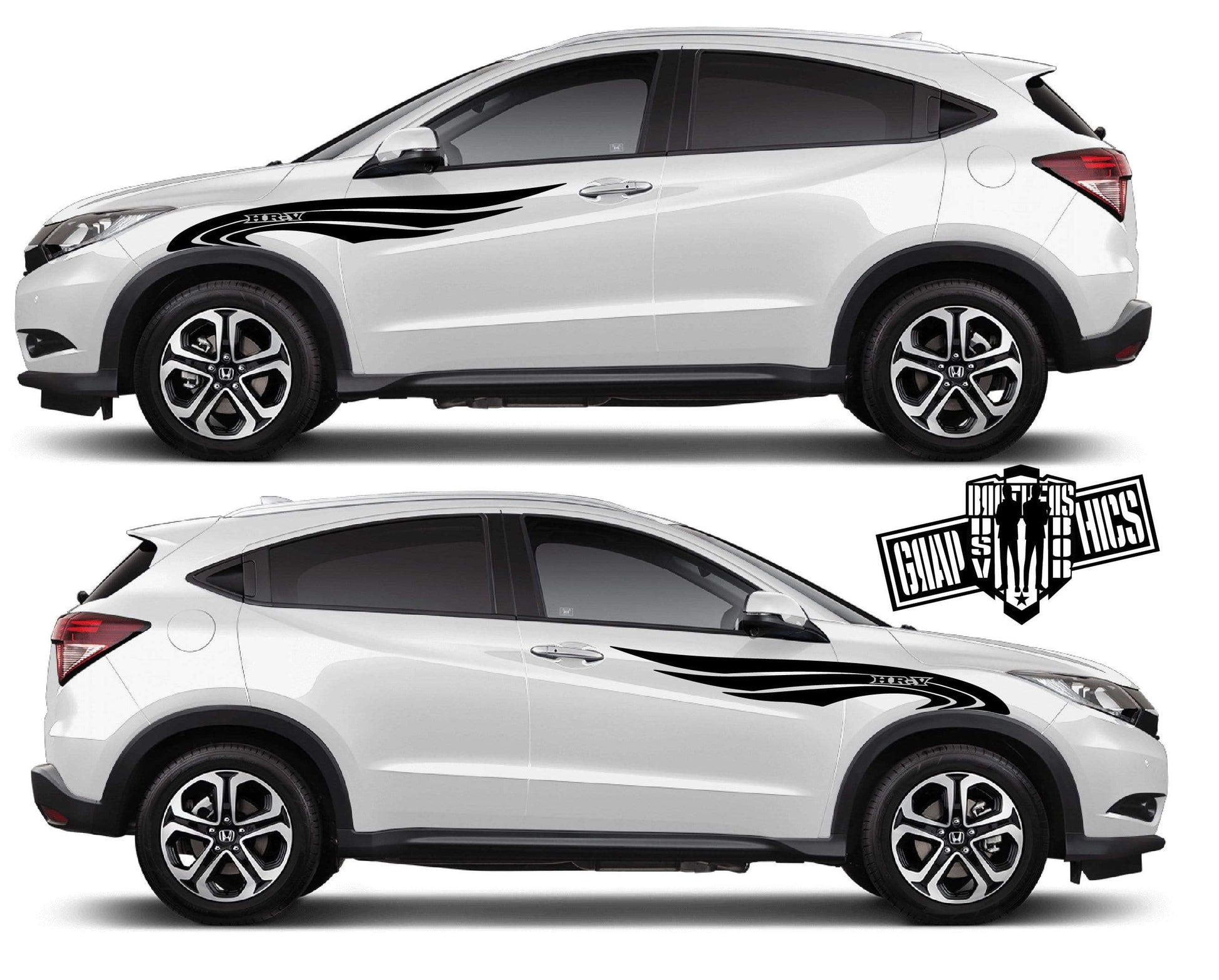 Sticker Vinyl Side Racing Stripes for Honda HR-V - Brothers-Graphics
