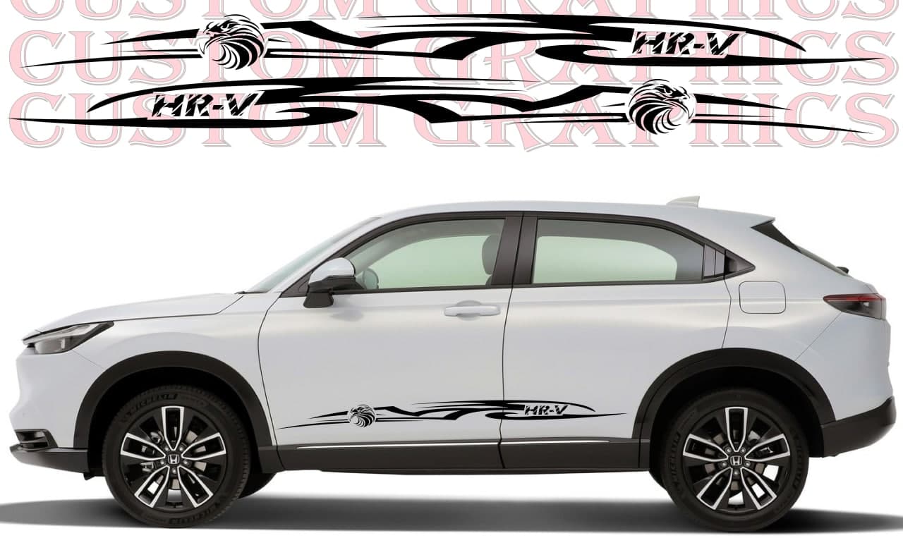 Vinyl Graphics Sticker Vinyl Side Racing Stripes for Honda HR-V outdoor Eagle Tribal Design