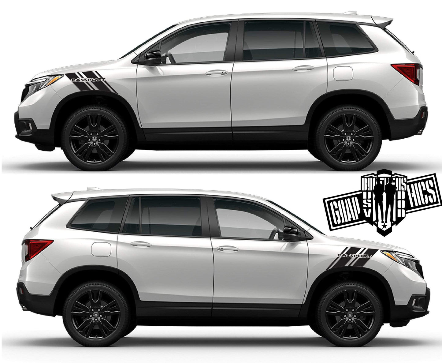 Sticker Vinyl Side Racing Stripes Compatible With Honda Passport Premium Decals