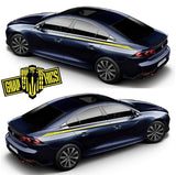 Sticker Vinyl Side Racing Stripes for Peugeot 508 - Brothers-Graphics