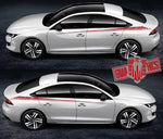 Sticker Vinyl Side Racing Stripes for Peugeot 508 - Brothers-Graphics