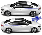 Sticker Vinyl Side Racing Stripes for Peugeot 508 - Brothers-Graphics