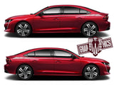 Sticker Vinyl Side Racing Stripes for Peugeot 508 - Brothers-Graphics