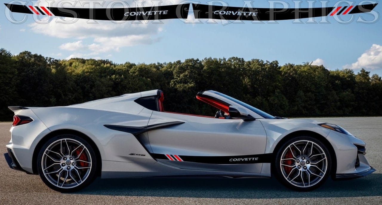 Vinyl Graphics Stickers Compatible With Chevrolet Corvette Z06 Besl Logo Design Graphics