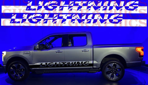 Vinyl Graphics Stickers Compatible With Ford F-150 Lightning Style Design Graphics