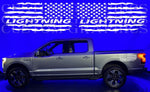 Vinyl Graphics Stickers Compatible With Ford F-150 Lightning USA Flag Design Graphics