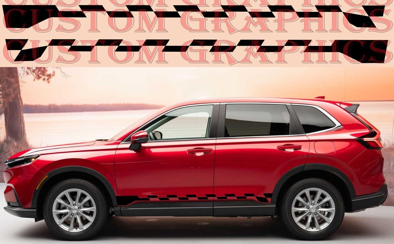 Vinyl Graphics Stickers Compatible With HONDA CR-V Figure Design Man Gifts