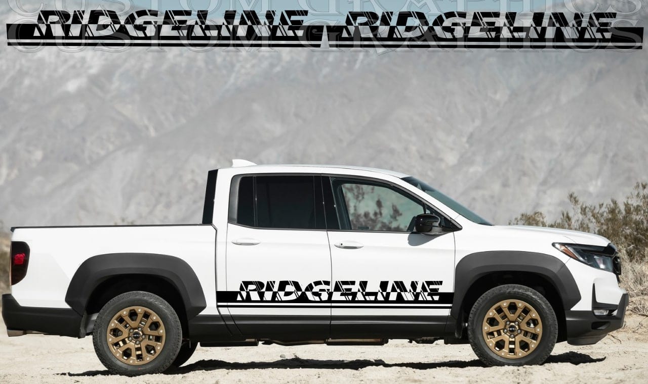 Vinyl Graphics Stickers Compatible With Honda Ridgeline Logo Line Design Vinyl Decal