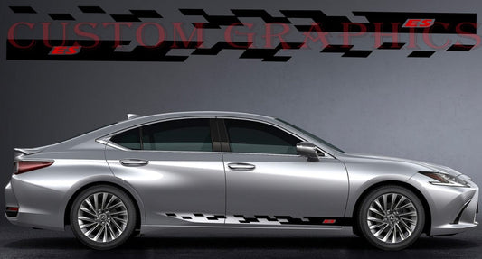 Vinyl Graphics Stickers Compatible with Lexus ES 2 Color Design