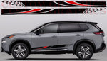 Vinyl Graphics Stickers Compatible with Nissan Rogue Side door Decal Vinyl 2 color Design