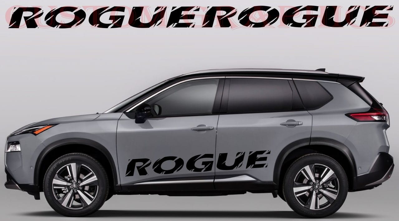 Vinyl Graphics Stickers Compatible with Nissan Rogue Side door Decal Vinyl Unique Design