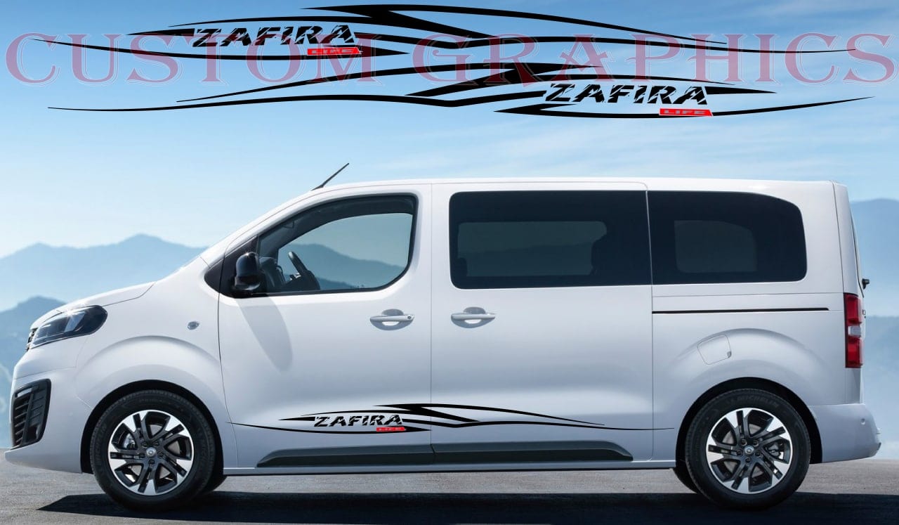 Vinyl Graphics Stickers Compatible with Opel Zafira Life Tribal Graphic New Decals