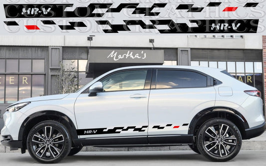 Vinyl Graphics Stripes for Honda HR-V 2022 Sticker Vinyl Decal Finish Flag Line design