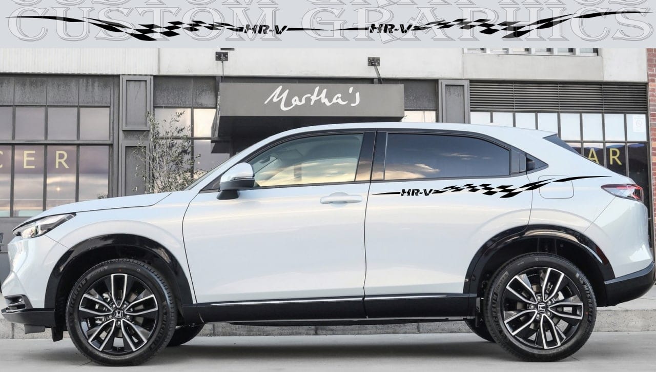 Vinyl Graphics Stripes for Honda HR-V  Sticker Vinyl Decal Finish Flag design