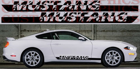 Vinyl Graphics Style Design Racing Line Sticker Special Made For Ford Mustang