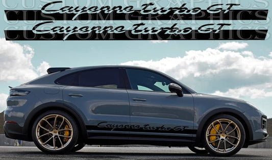 Vinyl Graphics Style Design Vinyl Sticker Compatible With Porsche Cayenne Turbo GT 2022