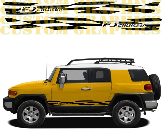 Vinyl Graphics Style Line Design Vinyl Stripes Compatible With TOYOTA FJ CRUISER 2022